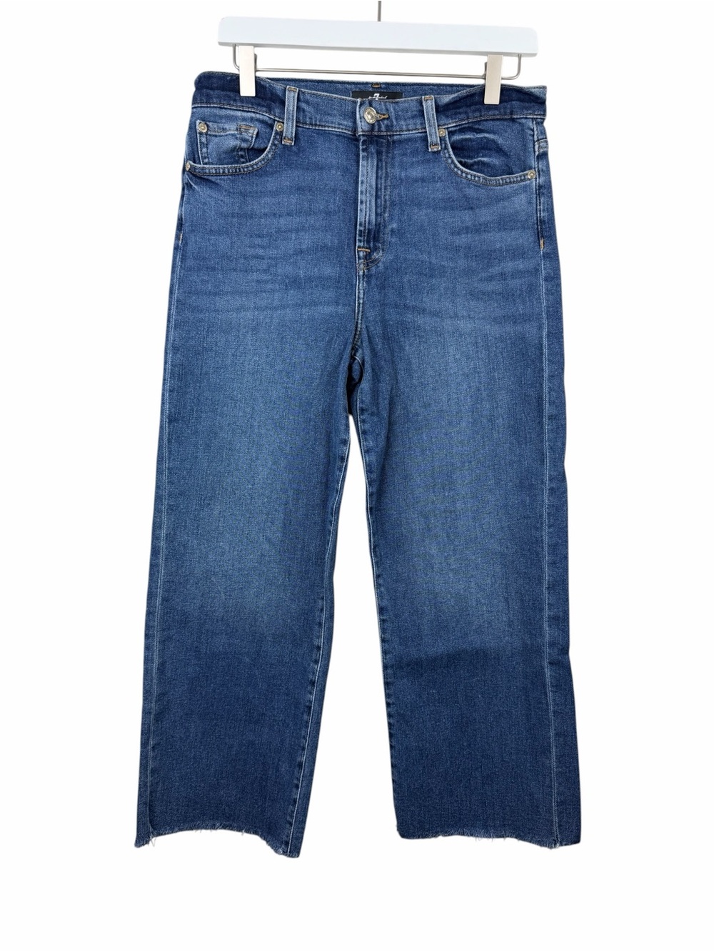 7 For All Mankind Alexa Cropped Wide Leg Jeans Size 29